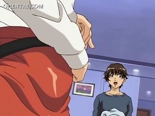 Hentai MILF seducing a teen guy and shafting him
